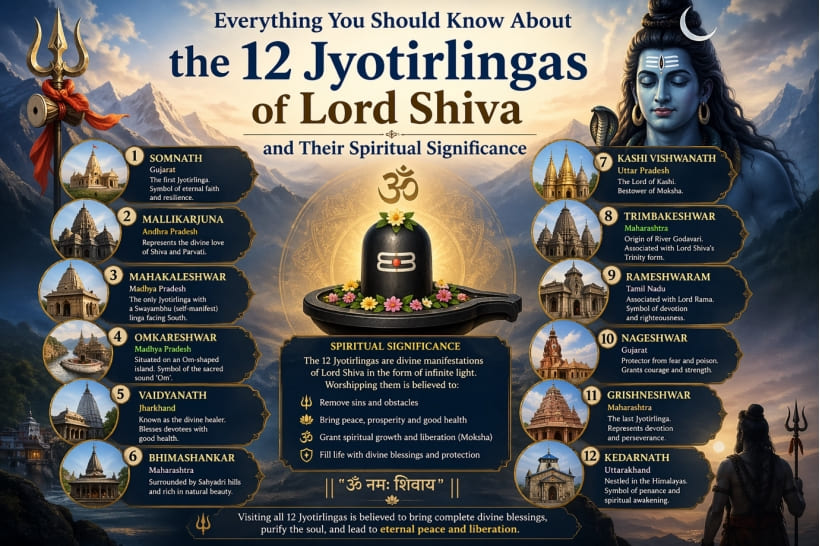 Everything You Should Know About the 12 Jyotirlingas of Lord Shiva and Their Spiritual Significance